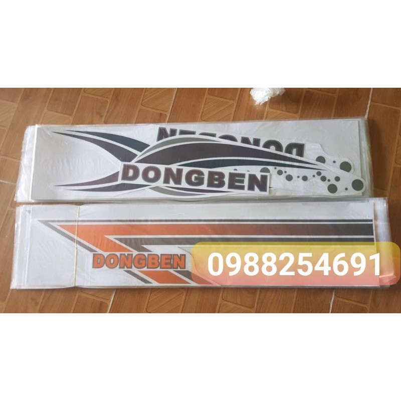 Hàng xịn, chính hãng tem dán cánh cửa xe Dongben Tải 870kg, chữ sắc nét k bị nhòe