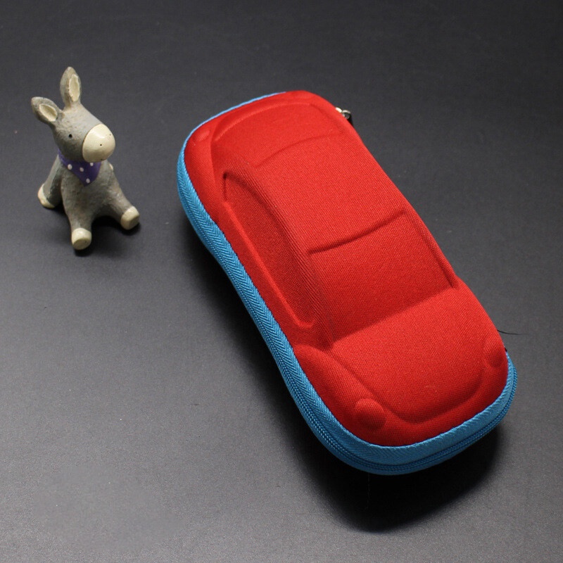 Hộp Đựng Mắt Kính Có Khóa Kéo Họa Tiết Xe Hơi Hoạt Hình Cho Bé Ốp