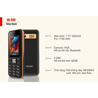Điện thoại Masstel IZI 202