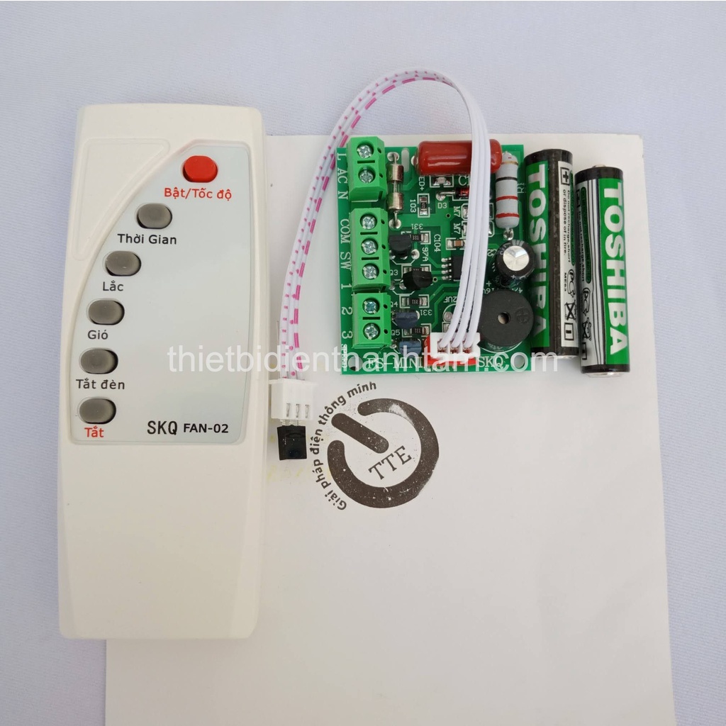 Bộ Mạch SKQ và Điều Khiển Từ Xa ứng dụng lắp cho các loại quạt thường, SKQ-Fan02