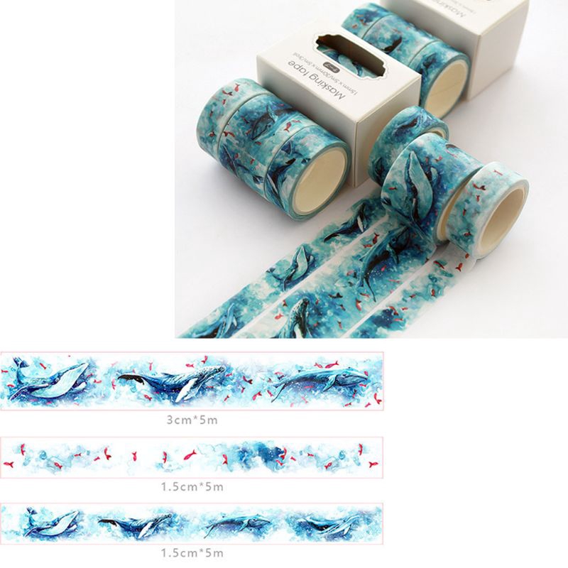 Set 3 Cuộn Băng Keo Dán Trang Trí Sổ Lưu Niệm