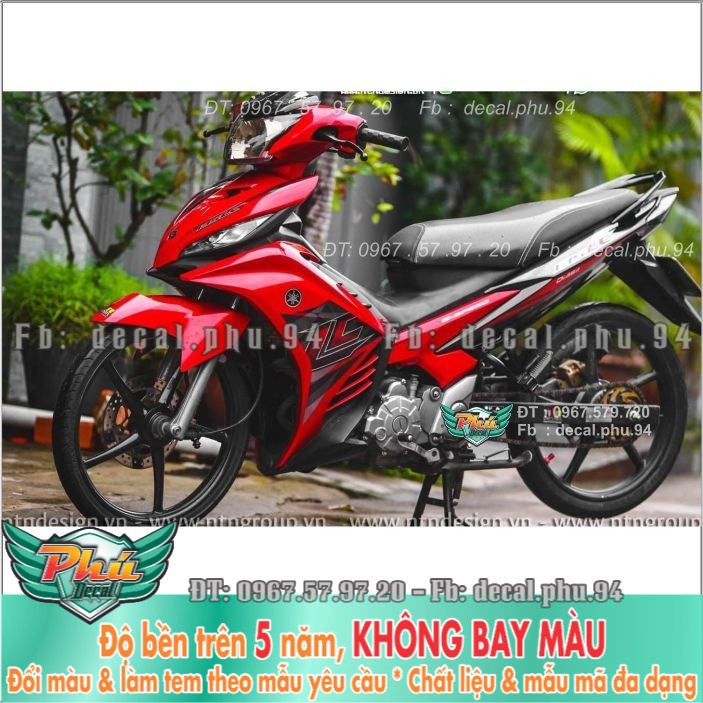 Tem rời Exciter 135 Lc đen đỏ (B) -1