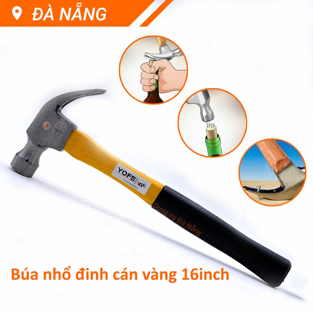 Búa nhổ đinh cán vàng 16inch