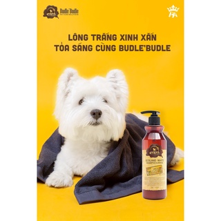 Budle' Budle- Sữa tắm - dầu gội và xả cho chó Lông Trắng_chai 500ml (Hàn Quốc)