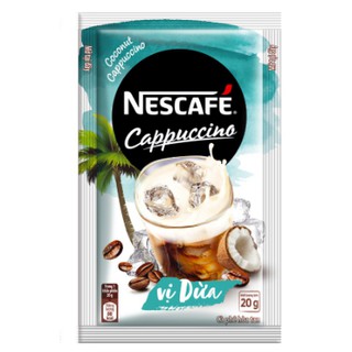 Gói cà phê hòa tan nescafé cappuccino vị dừa