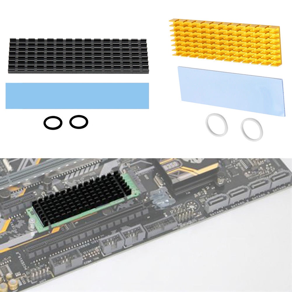 Tấm Tản Nhiệt Bằng Nhôm Nguyên Chất Cho Nvme M.2 Ngff Pci-E Ssd