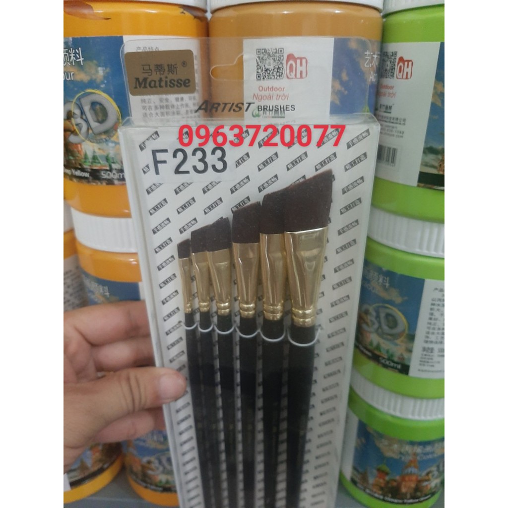 Bút Vẽ Hoa/Bút vẽ đầu tròn F232, Đầu Chéo F233, Đầu Bằng F231