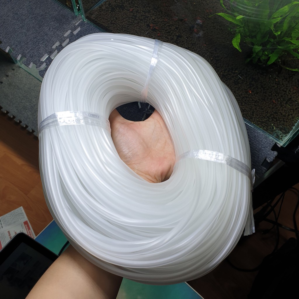 Ống dây sủi oxi cho bể tép, bể cá cảnh  - Dẻo co dãn - màu trắng -  Tép xinh Aqua
