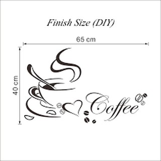 Decal dán tường Cốc cà phê - 1 cốc - ZY834736