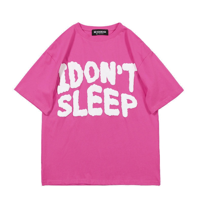 Áo thun COZOK ngắn tay dáng rộng in chữ cá tính trẻ trung