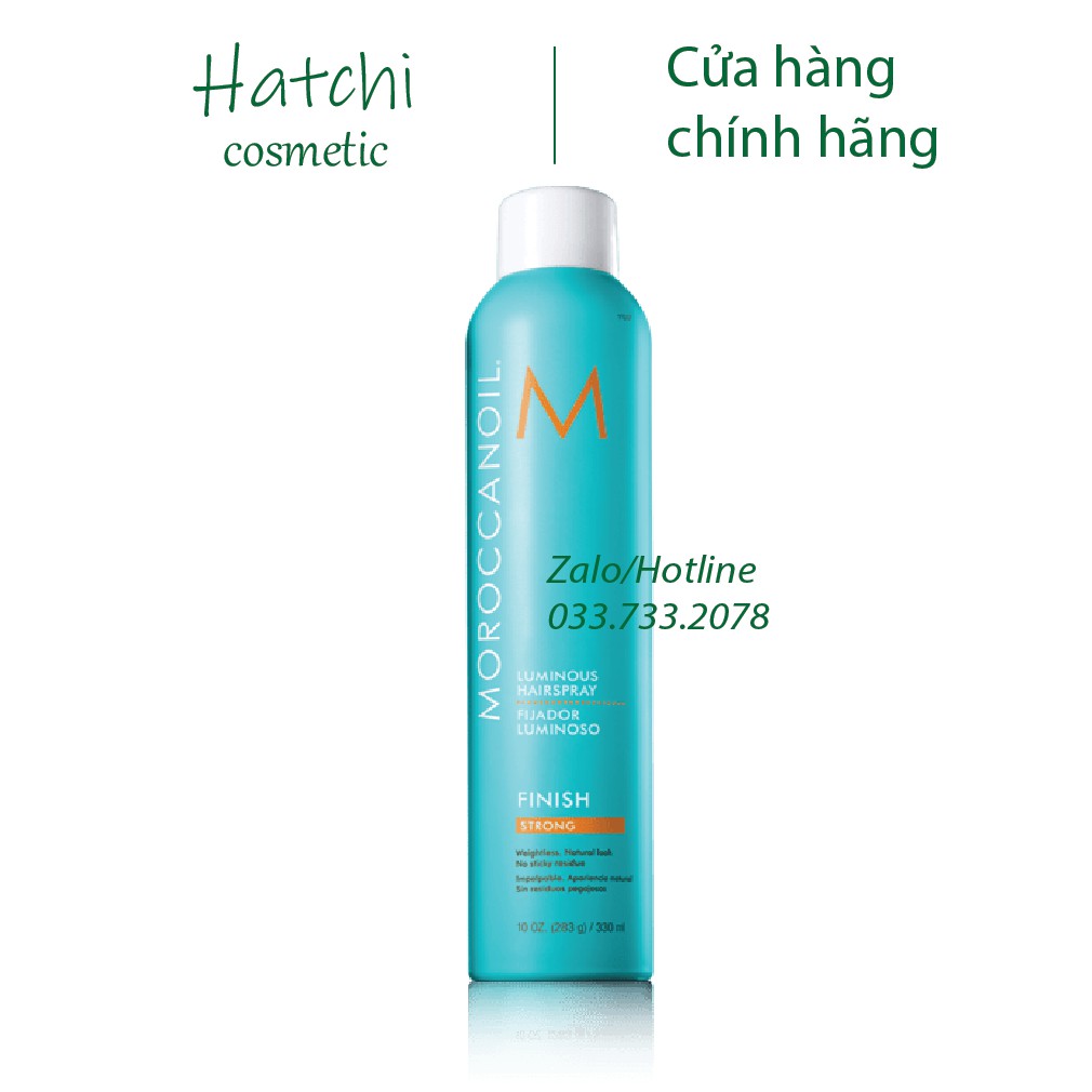 Gôm Xịt Giữ Nếp Linh Hoạt Moroccanoil Finish Strong 330ml Chính Hãng