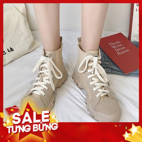 Boot Thời Trang Nữ Hàn Quốc B64 / Giày Cao Cổ Đi Phượt /Giày Phượt / Giày 3cm/ Giày Phượt Da Lộn - Hàng nhập khẩu