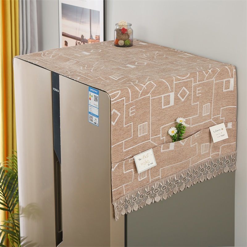 Ultra Tấm Vải Chenille Phủ Máy Giặt / Tủ Lạnh Chống Bụi Phong Cách Bắc Âu Ốp