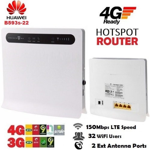 Bộ Phát Wifi 4G Huawei B593 Modem Wifi 3G 4G LTE (Kèm 2 Anten)