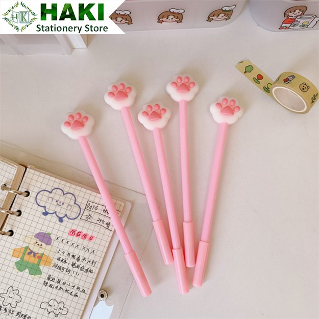 Bút dạ quang đánh dấu ngòi brush viết calligraphy HAKI 6 màu sắc dễ thương B12