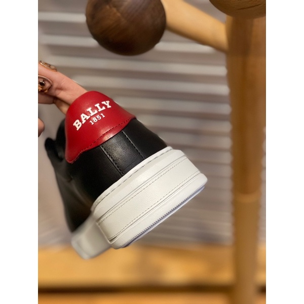 Giày thể thao nam gót đỏ thương hiệu Bally da thật cao cấp
