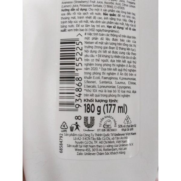 Nước rửa tay lifebuoy 177g