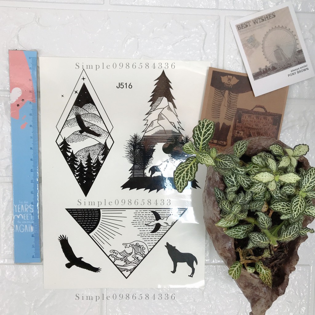 Hình xăm giả lâu phai Tatoo J