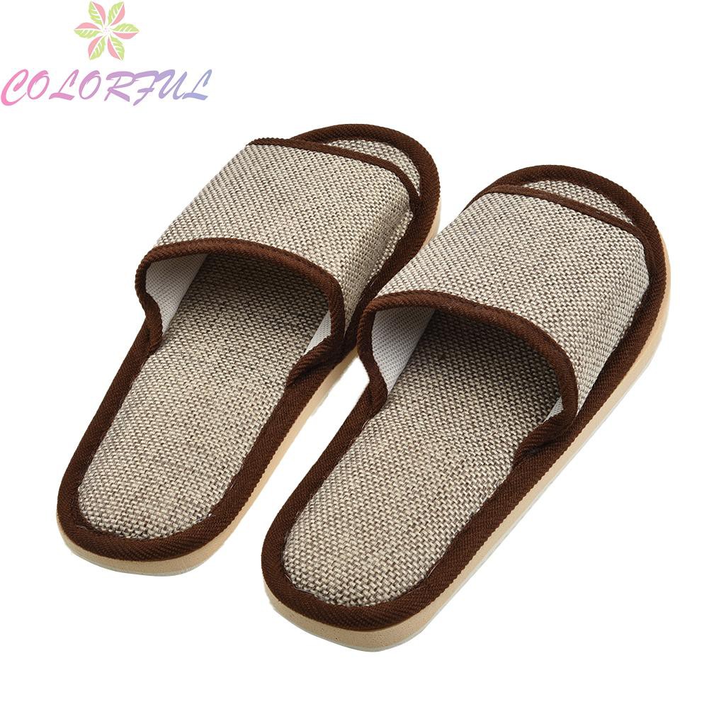 Womens Slipper Indoor Comfortable Slippers Flat Flats Open Toe Low Heel Couples Ladies Sandals Comfort Slipper