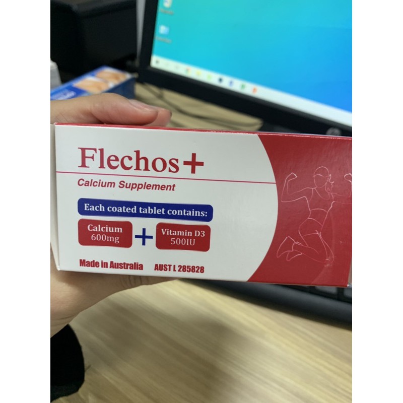 Flechos+ - Viên uống bổ sung canxi- Hộp 60 viên