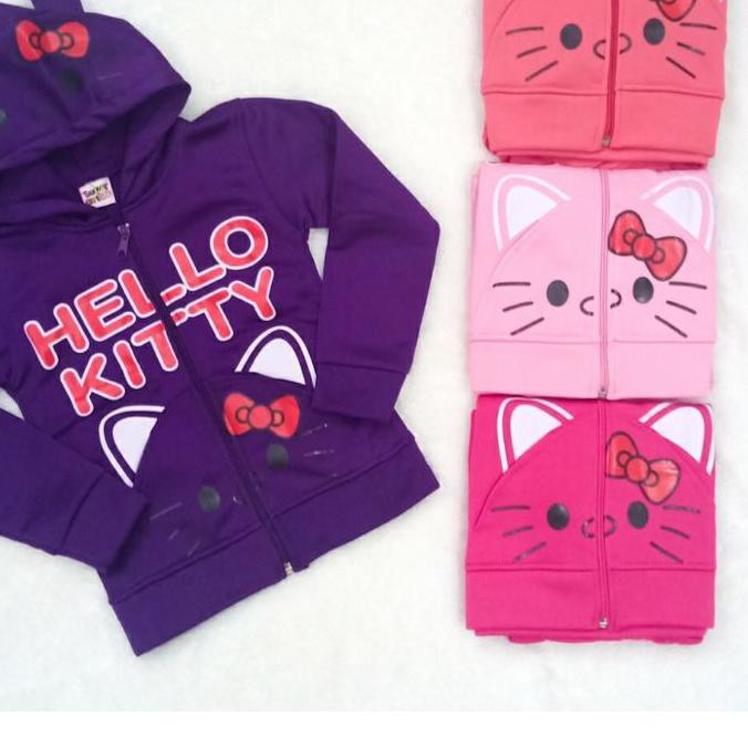 Áo Khoác Tai Mèo Hello Kitty Đáng Yêu Mã 597 Cho Bé Gái