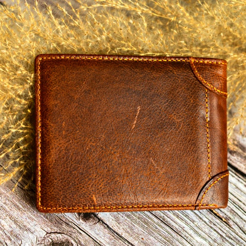 Ví da cao cấp nam, bóp nam da bò kiểu dáng đứng.