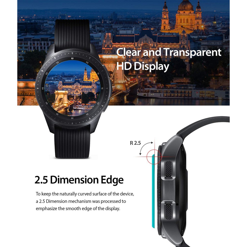 Cường lực Galaxy Watch 3 41mm / 42mm / 45mm Ringke Invisible Defender Glass (1 set 4 kính)