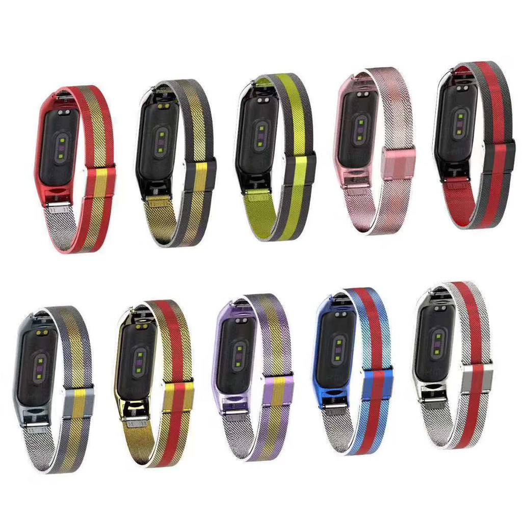 DÂY ĐEO MIBAND 4 KIM LOẠI THÉP THAY THẾ DÂY ĐEO VÒNG ĐEO TAY XIAOMI MIBAND 4 3