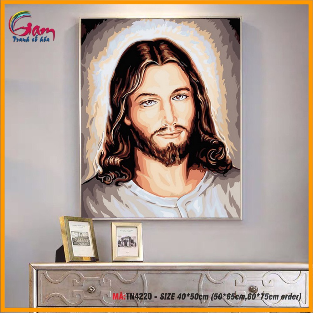 Tranh tô màu theo số Tranhsohoavn công giáo Chân dung Chúa Giêsu TN4220