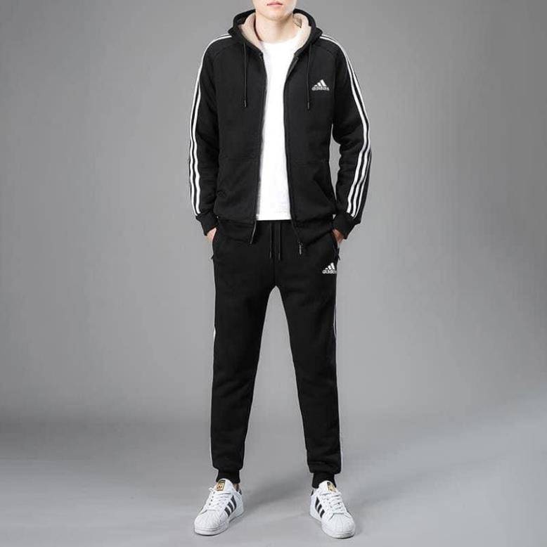 Bộ nỉ nam lót lông adidas ་