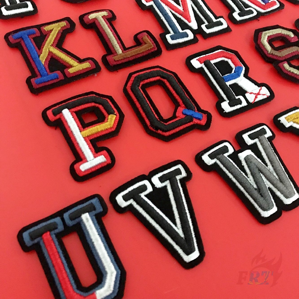 ☸ 3D Multicolor Letter Patch ☸ 1Pc Diy Sew On Patch Apparel Applique