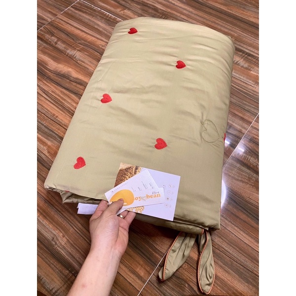 Chăn tencel thêu tim kèm nơ cao cấp, chăn đắp hè thêu tim tencel mềm mịn kích thước 2mx2m3 MỚI