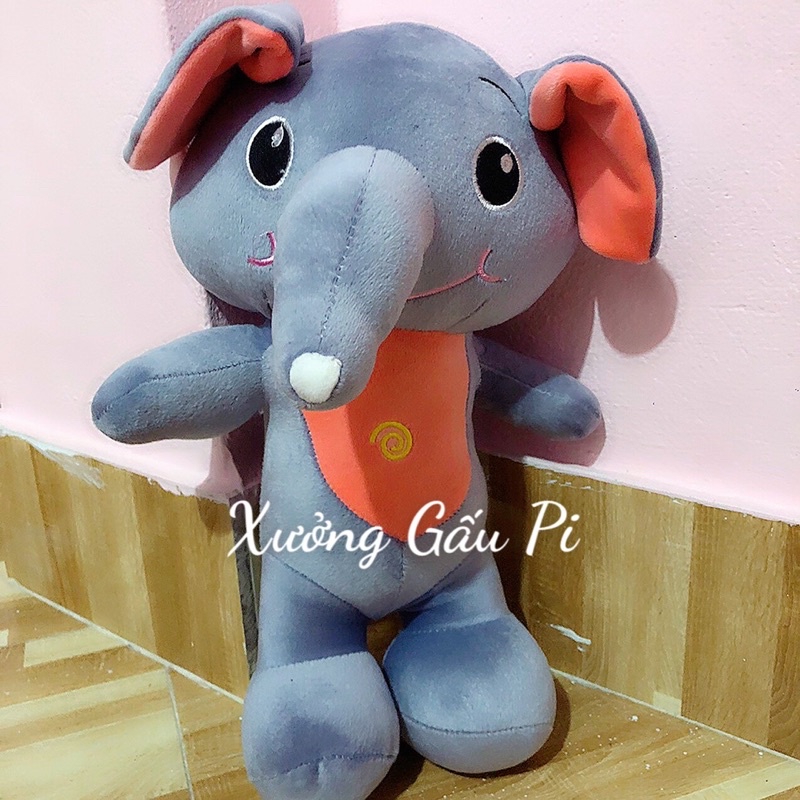 ❤️Sỉ Giá Xưởng❤️ Gấu Bông Con Voi Đứng Nhồi Bông Cao Cấp Co Dãn 4 Chiều