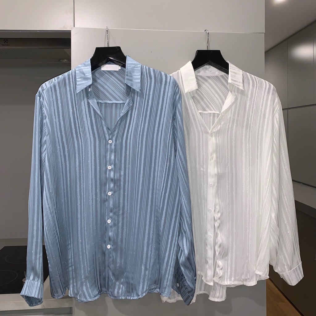 SƠ MI XUYÊN THẤU KẺ DỌC, SƠ MI NAM ĐẸP - LJINSTORE | BigBuy360 - bigbuy360.vn