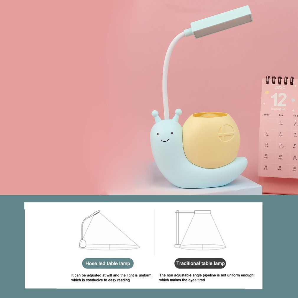 Đèn LED Đọc Sách Hình Ốc Sên Dễ Thương Sạc USB