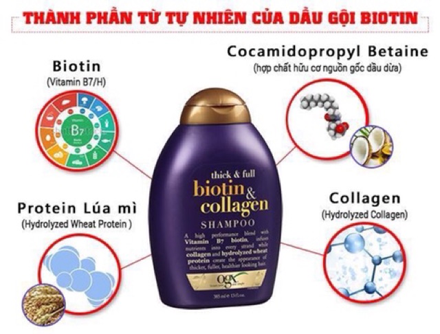 Dầu gội, dầu xả Biotin -385 ml