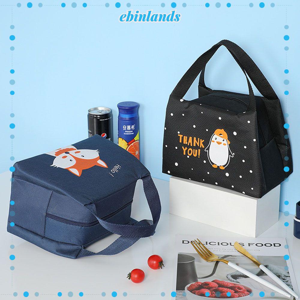 Túi Đựng Hộp Cơm Trưa Giữ Nhiệt Họa Tiết Hoạt Hình Dễ Thương