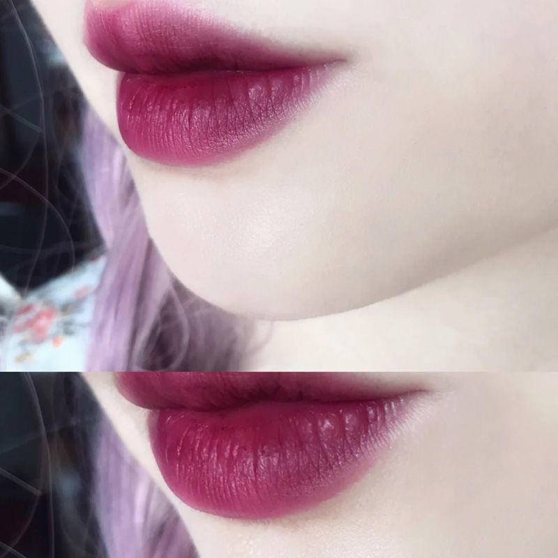 Mờ / matte Son Lì Tông Màu Tím Đậm Phong Cách gothic