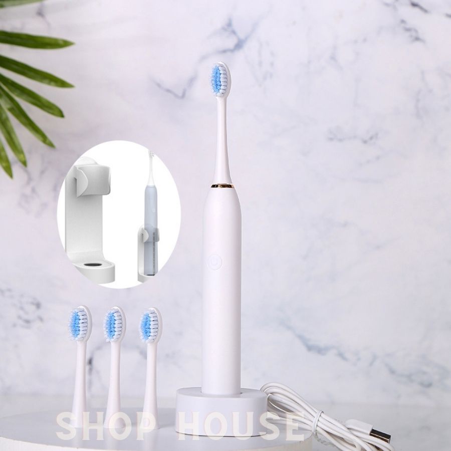 [Tặng kèm giá đỡ] Bàn chải điện 6 chế độ đánh răng, bàn chải đánh răng tự động SONIC-X3G