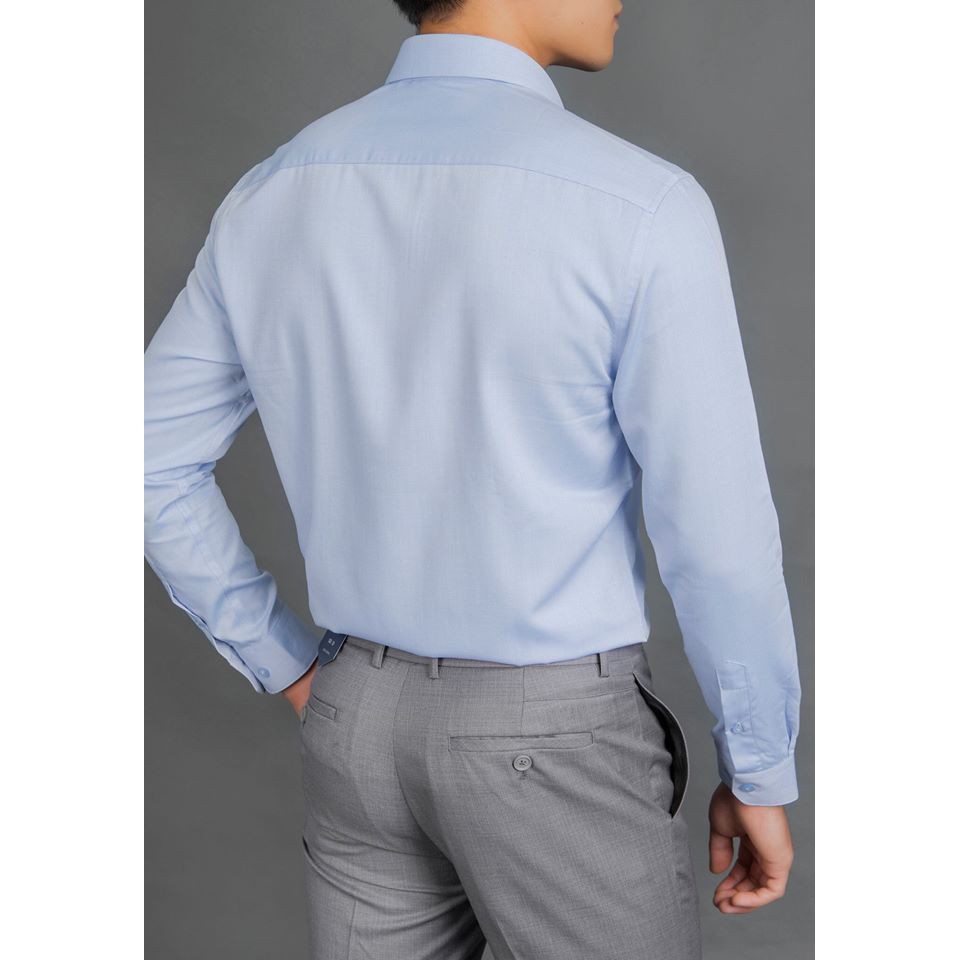 Áo sơ mi nam công sở dài tay hàn quốc F8888 Màu Xanh Nhạt ASM01