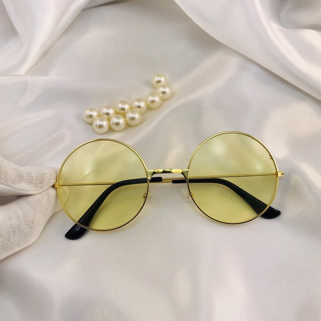 [HÀNG HOT] Mắt kính ngố tròn xoe nobita nhiều màu❤️gọng kính râm nữ unisex oval xuyên đêm AH171 | BigBuy360 - bigbuy360.vn