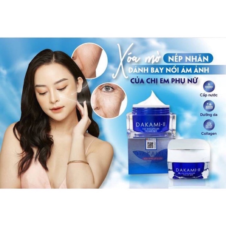 Kem trắng da, chống lão hoá Dakami II mẫu mới chính hãng- Hộp 30g