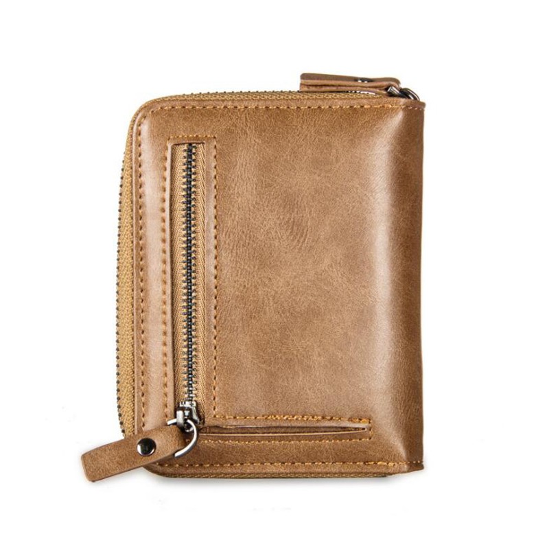 ✔Ví Ngắn Đựng Thẻ Bằng Da Có Nhiều Ngăn Đựng Thẻ Phong Cách Cổ Điển Dành Cho Nam Sinh