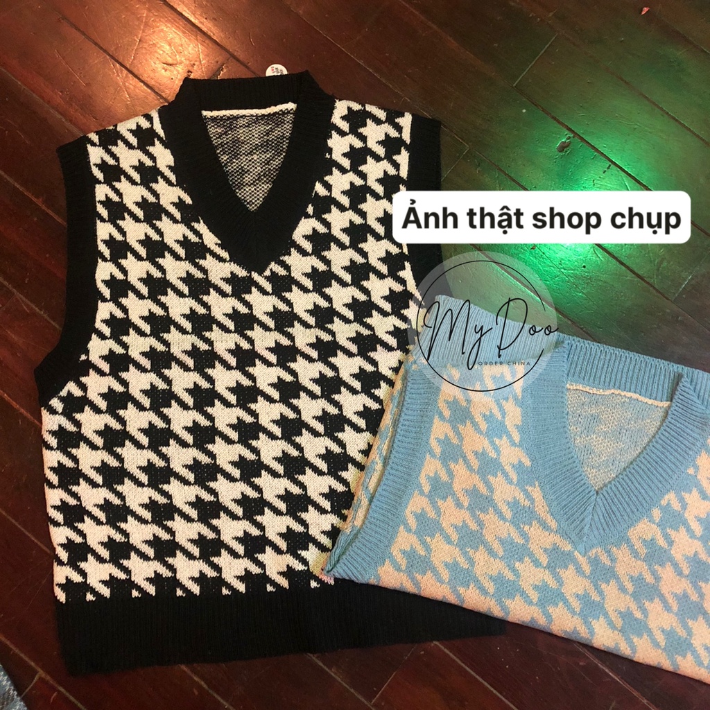 Áo gile kẻ caro vintage áo không tay dáng xuông cá tính- GL04 | BigBuy360 - bigbuy360.vn