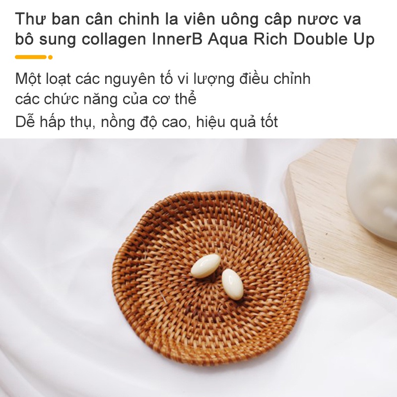 WooHop Viên Uống Cấp Nước Và Collagen InnerB Aqua Rich Double Up 70 viên