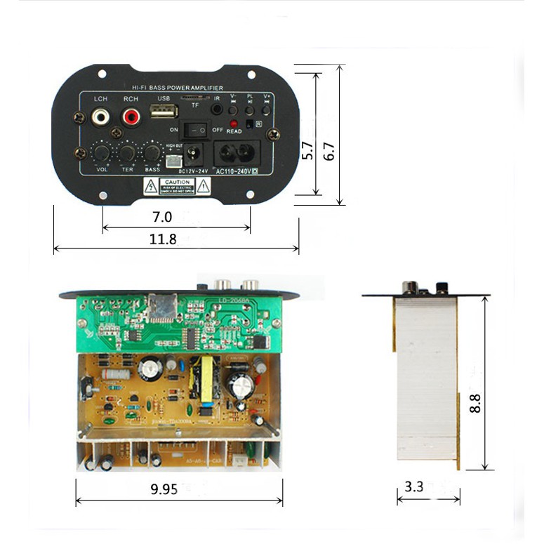 MẠCH LOA CÔNG SUẤT 12V-24V- 220V