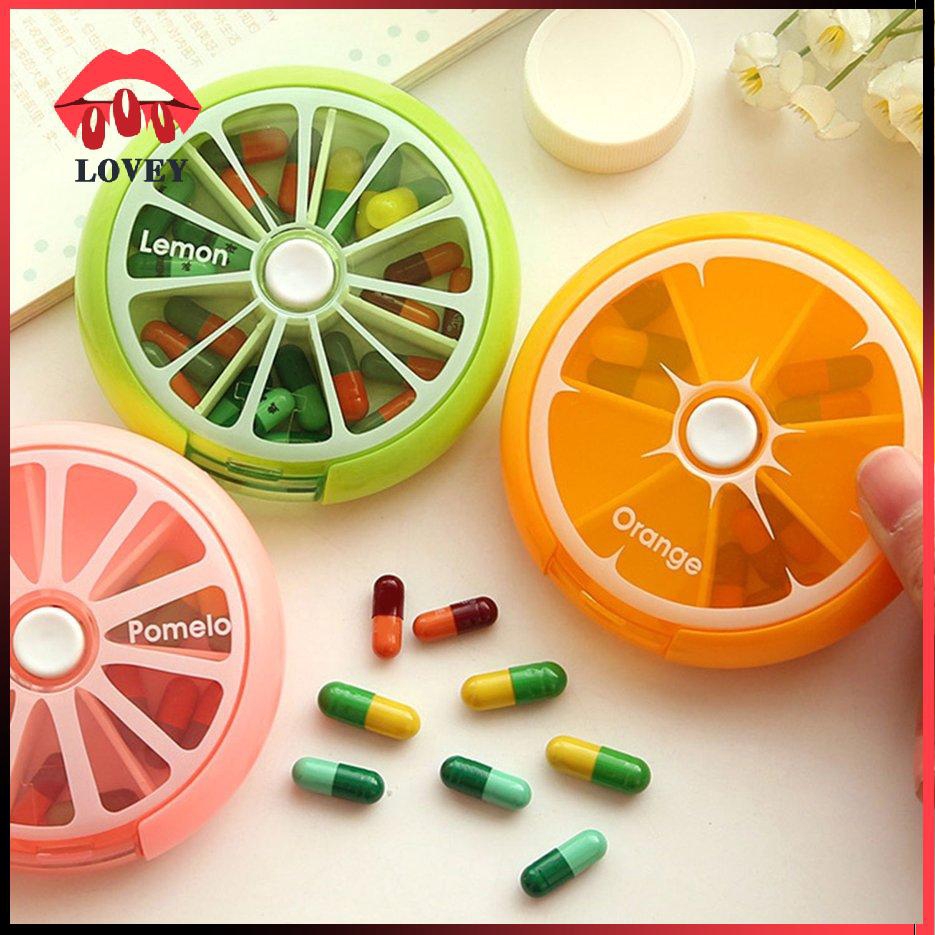 Hộp đựng thuốc chia 7 ngày hình tròn nhỏ