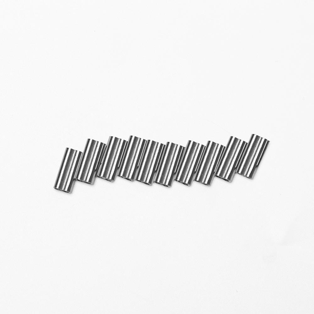 Bộ 100 Ống Đồng Hình Oval Hai Đầu 8 / 10mm Chất Lượng Cao Chuyên Dụng Cho Câu Cá