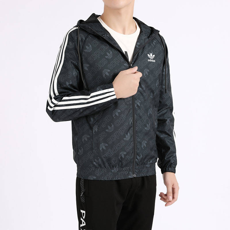 Áo Khoác Thể Thao Adidas 100% Có Mũ Trùm Cá Tính Dành Cho Nam