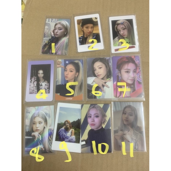 THẺ ẢNH ITZY CÁC LOẠI RYUJIN YEJI YUNA ALBUM NOT SHY WANNABE TRADING POB CRAZY IN LOVE